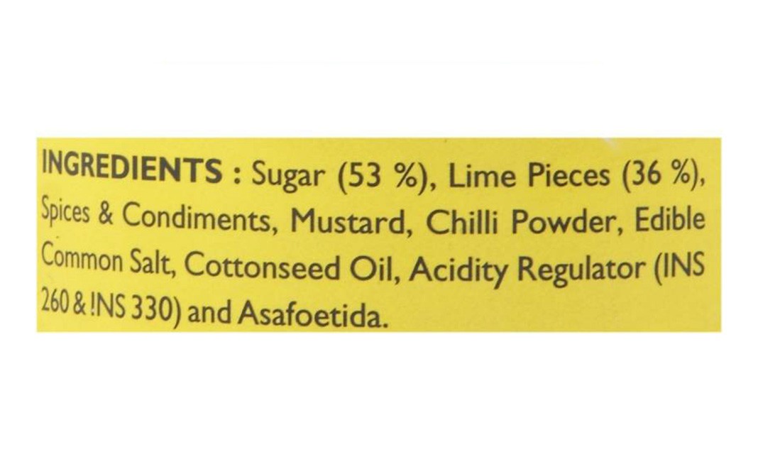 Mother's Recipe Rajasthani Sweet Lime Pickle   Glass Jar  350 grams